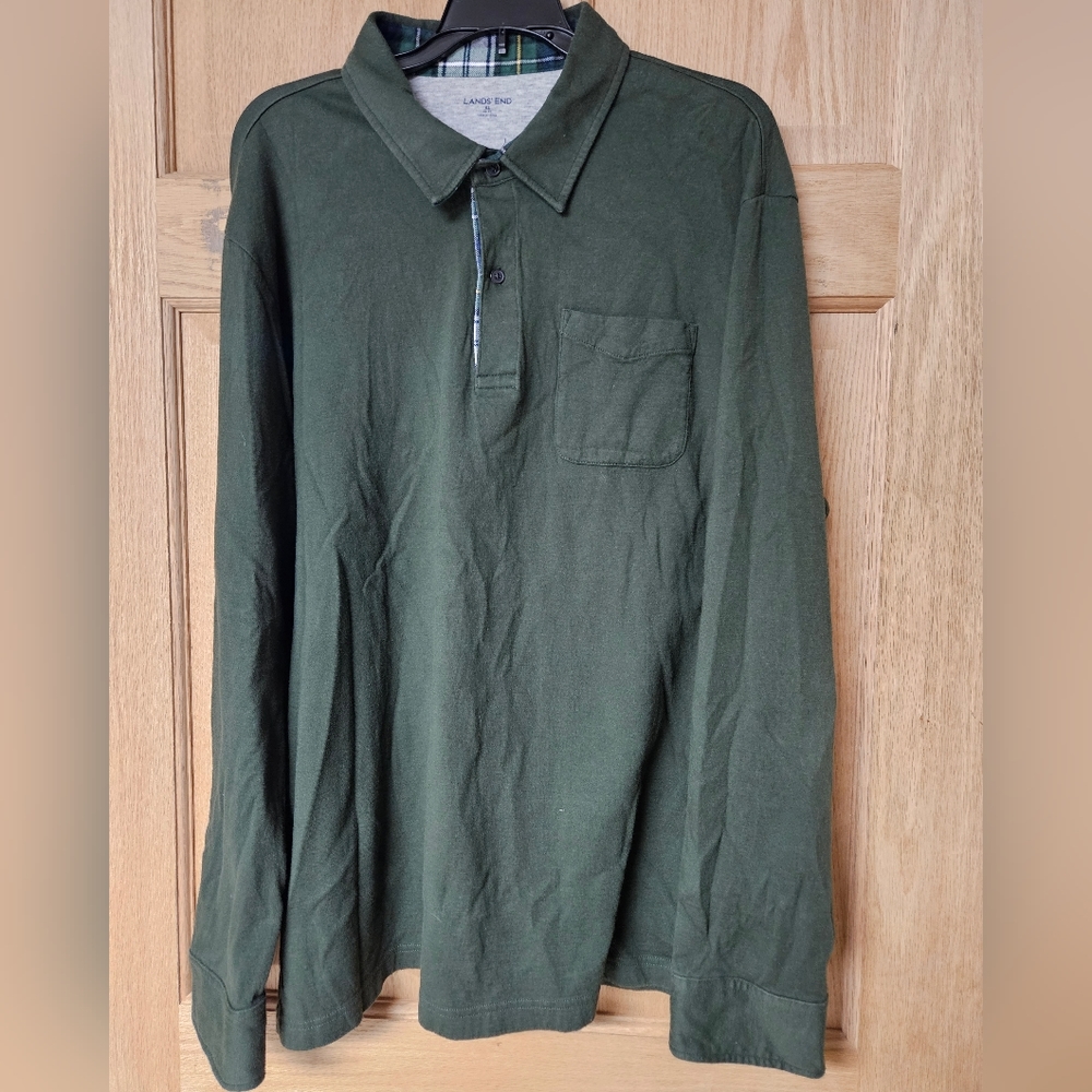 Lands End Olive Green‎ XL Long Sleeve